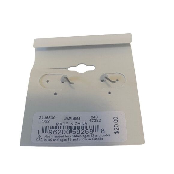 Mini Pave Silver Star Drop Earrings - Picture 6 of 6